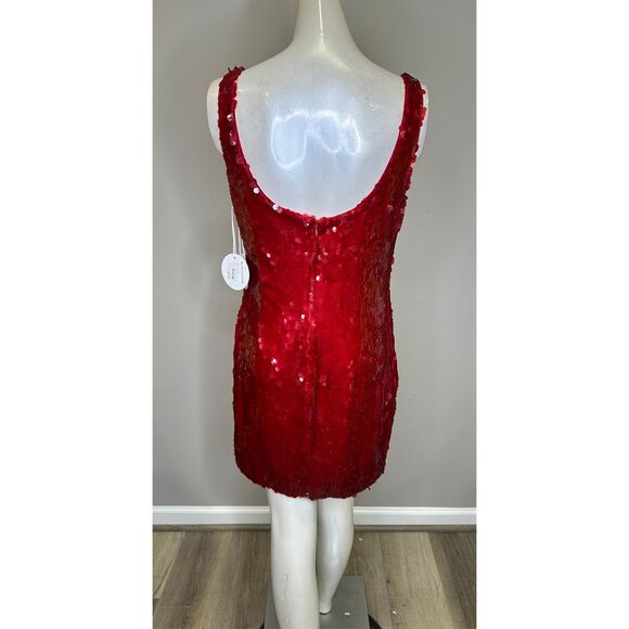NWT STAUD Eclipse Sequined Mini Dress Size M $395 - Picture 6 of 9
